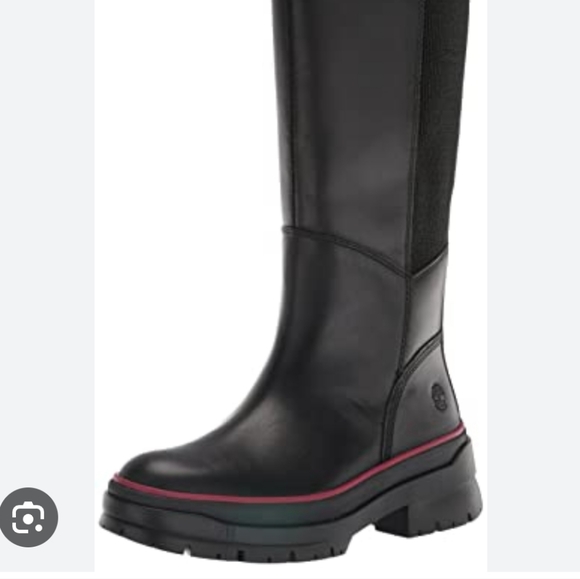 NWT TIMBERLAND Malynn waterproof leather BLACK boots size 10 - Picture 2 of 6